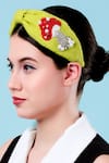 Shop_Moyolu_Yellow Embroidery Mushroom Headband _Online_at_Aza_Fashions