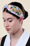 Buy_Moyolu_Multi Color Embroidery Flower Headband _at_Aza_Fashions