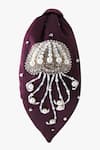 Moyolu_Purple Embroidery Jelly Fish Motif Headband _Online_at_Aza_Fashions