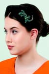 Moyolu_Multi Color Embroidery Lizard Motif Headband _Online_at_Aza_Fashions