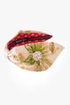 Shop_Moyolu_Brown Embroidery Floral Bloom Headband _at_Aza_Fashions