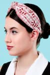 Moyolu_Pink Embroidery Candy Cane Motif Headband _Online_at_Aza_Fashions