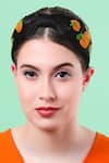 Buy_Moyolu_Blue Embroidery Pumpkin Patch Headband _Online_at_Aza_Fashions