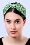 Buy_Moyolu_Green Embroidery Abstract Headband _Online_at_Aza_Fashions