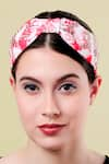 Moyolu_Pink Embroidery Tie Dye Pattern Headband _Online_at_Aza_Fashions