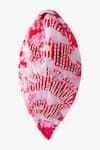 Buy_Moyolu_Pink Embroidery Tie Dye Pattern Headband _Online_at_Aza_Fashions