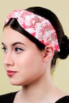 Shop_Moyolu_Pink Embroidery Tie Dye Pattern Headband _Online_at_Aza_Fashions