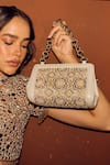 Buy_The Leather Garden_Ivory Adia Embellished Potli Bag _at_Aza_Fashions