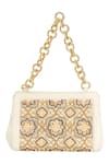 The Leather Garden_Ivory Adia Embellished Potli Bag _Online_at_Aza_Fashions