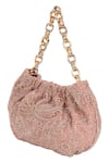 Shop_The Leather Garden_Pink Cutdana Aarzoo Embellished Potli Bag _at_Aza_Fashions