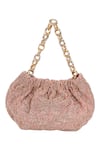 Shop_The Leather Garden_Pink Cutdana Aarzoo Embellished Potli Bag _Online_at_Aza_Fashions