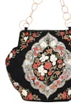 Shop_The Leather Garden_Black Thread Hasrat Floral Embroidered Bag 