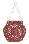 The Leather Garden_Multi Color Crewel Jugnu Embroidered Bag _Online