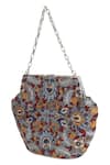 Shop_The Leather Garden_Multi Color Meera Crewel Embroidered Bag _at_Aza_Fashions