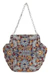 The Leather Garden_Multi Color Meera Crewel Embroidered Bag _Online_at_Aza_Fashions