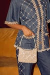 The Leather Garden_Ivory Bead Nadia Embellished Bag _Online_at_Aza_Fashions