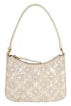 The Leather Garden_Ivory Bead Nadia Embellished Bag _at_Aza_Fashions