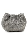 Buy_The Leather Garden_Silver Raunaq Embellished Bag _Online_at_Aza_Fashions