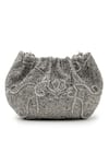 Shop_The Leather Garden_Silver Raunaq Embellished Bag _Online_at_Aza_Fashions