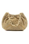 Shop_The Leather Garden_Gold Tasveer Embellished Potli Bag _at_Aza_Fashions