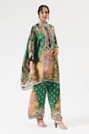 Rajdeep Ranawat_Green Modal Satin Printed Garden Permaz Palazzo _Online_at_Aza_Fashions