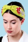 Buy_Moyolu_Yellow Embroidery Mushroom Headband _at_Aza_Fashions