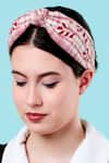 Buy_Moyolu_Pink Embroidery Candy Cane Motif Headband _at_Aza_Fashions