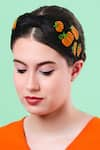 Buy_Moyolu_Blue Embroidery Pumpkin Patch Headband _at_Aza_Fashions