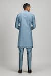 BUBBER COUTURE_Blue Cotton Silk Embroidery Aari Alvaro Kurta With Pant _Online_at_Aza_Fashions