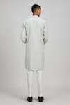 Shop_BUBBER COUTURE_Off White Textured Cotton Print Geometric Cosimo Dashiki Kurta With Pant _at_Aza_Fashions