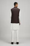 Shop_BUBBER COUTURE_Brown Linen Plain Theo Bundi _at_Aza_Fashions