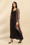 Buy Ritu Kumar, Ri.Ritu Kumar, aarke Ritu Kumar Black Polyester V-, Open Geometric Print Dress And Shrug Set Online at Aza Fashions Buy_Ritu Kumar, Ri.Ritu Kumar, aarke Ritu Kumar_Black Polyester V-, Open Geometric Print Dress And Shrug Set_Online_at_Aza_Fashions