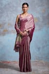 Buy_Dressfolk_Purple Handloom Tissue Woven Contrast Pallu Saree With Unstitched Blouse Piece _at_Aza_Fashions