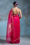 Shop_Dressfolk_Pink Chanderi Tassels Handloom Saree _at_Aza_Fashions