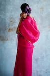 Buy_Dressfolk_Pink Chanderi Tassels Handloom Saree _Online_at_Aza_Fashions