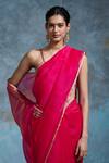 Shop_Dressfolk_Pink Chanderi Tassels Handloom Saree _Online_at_Aza_Fashions