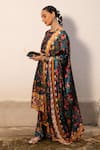 Buy_SAKSHAM & NEHARICKA_Multi Color Cotton Silk Printed Floral Round Neck Sindhuja Kurta Set 