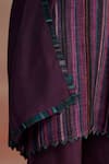 Shop_ROZA_Purple Stripe Awning Hand Sketched Stole _at_Aza_Fashions