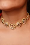 Buy_Vasundhara_Gold Plated Artificial Kundan Masuma Embellished Choker _at_Aza_Fashions