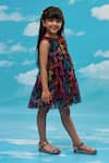 Buy_LIL DRAMA_Black Digital Mesh Fabric Printed Barbie Dress _Online_at_Aza_Fashions