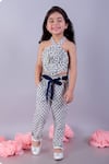 Shop_LIL DRAMA_White Cambric Printed Floral 3d Top With Pant _Online_at_Aza_Fashions