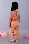 Shop_LIL DRAMA_Yellow Cambric Printed Floral Top With Pant _at_Aza_Fashions