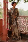 Buy_Begum_Grey Saree Tissue Silk Embroidery Sequin Round Gulkand Scallop Hem With Blouse _Online_at_Aza_Fashions