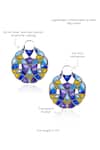 Manner_Blue Polychrome Enamel Hoop Earrings _Online_at_Aza_Fashions
