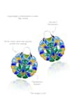 Manner_Green Polychrome Transperant Enamel Embellished Super Hoops _Online_at_Aza_Fashions