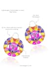 Manner_Pink Polychrome Enamel Work Super Hoops _Online_at_Aza_Fashions