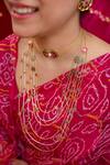 Buy_Manner_Multi Color Layered Enamelled Gul Necklace _Online_at_Aza_Fashions