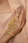 Buy_Manner_Gold Plated Zari Enamelled Gul Haathphool _Online_at_Aza_Fashions