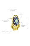 Manner_Blue Enamelled Kumud Stud Earrings _Online_at_Aza_Fashions