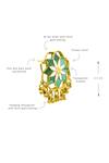 Buy_Manner_Green Enamelled Kumud Bloom Stud Earrings _Online_at_Aza_Fashions